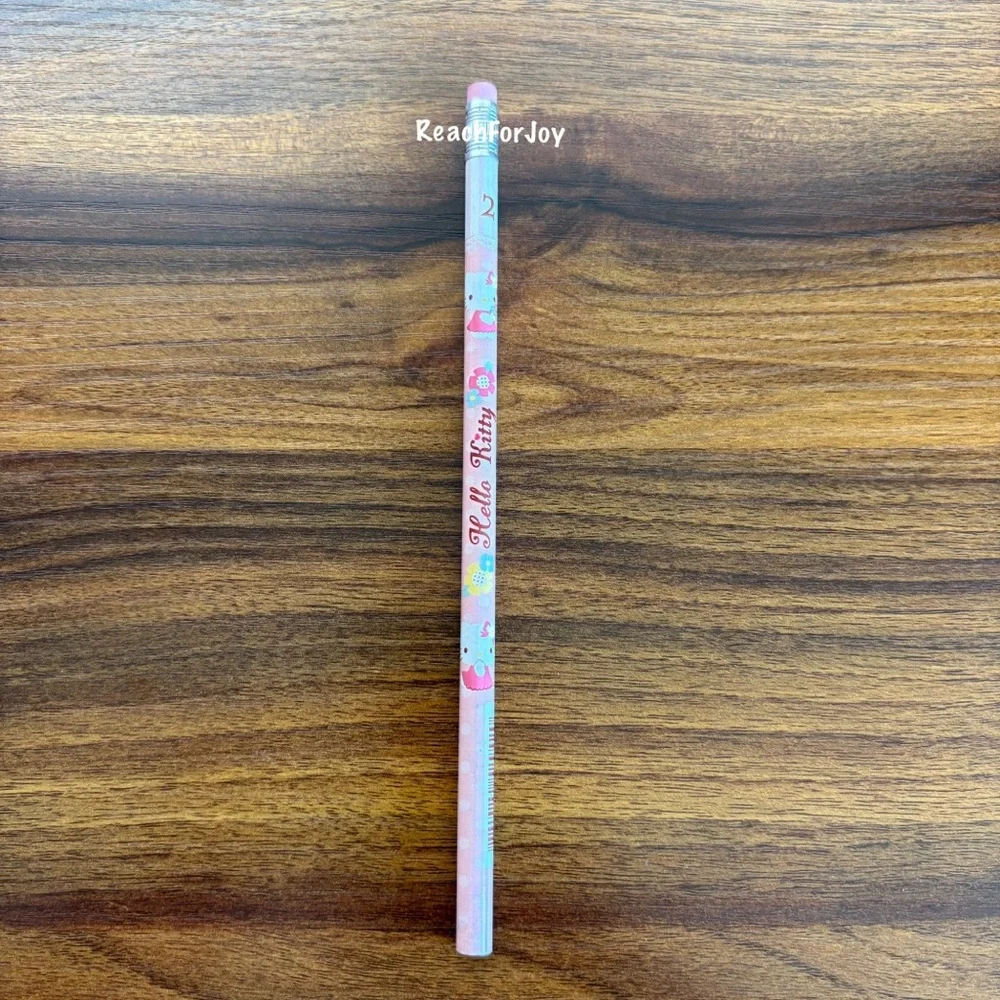 Hello Kitty Sanrio Pencil 2012 Wood #2 Pencil Floral Pink White Yellow Flowers
